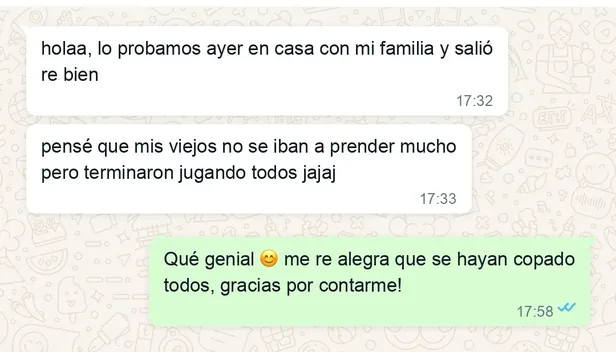 TESTIMONIO: captura real de WhatsApp 3 de 8 — cada una mata una objeción distinta